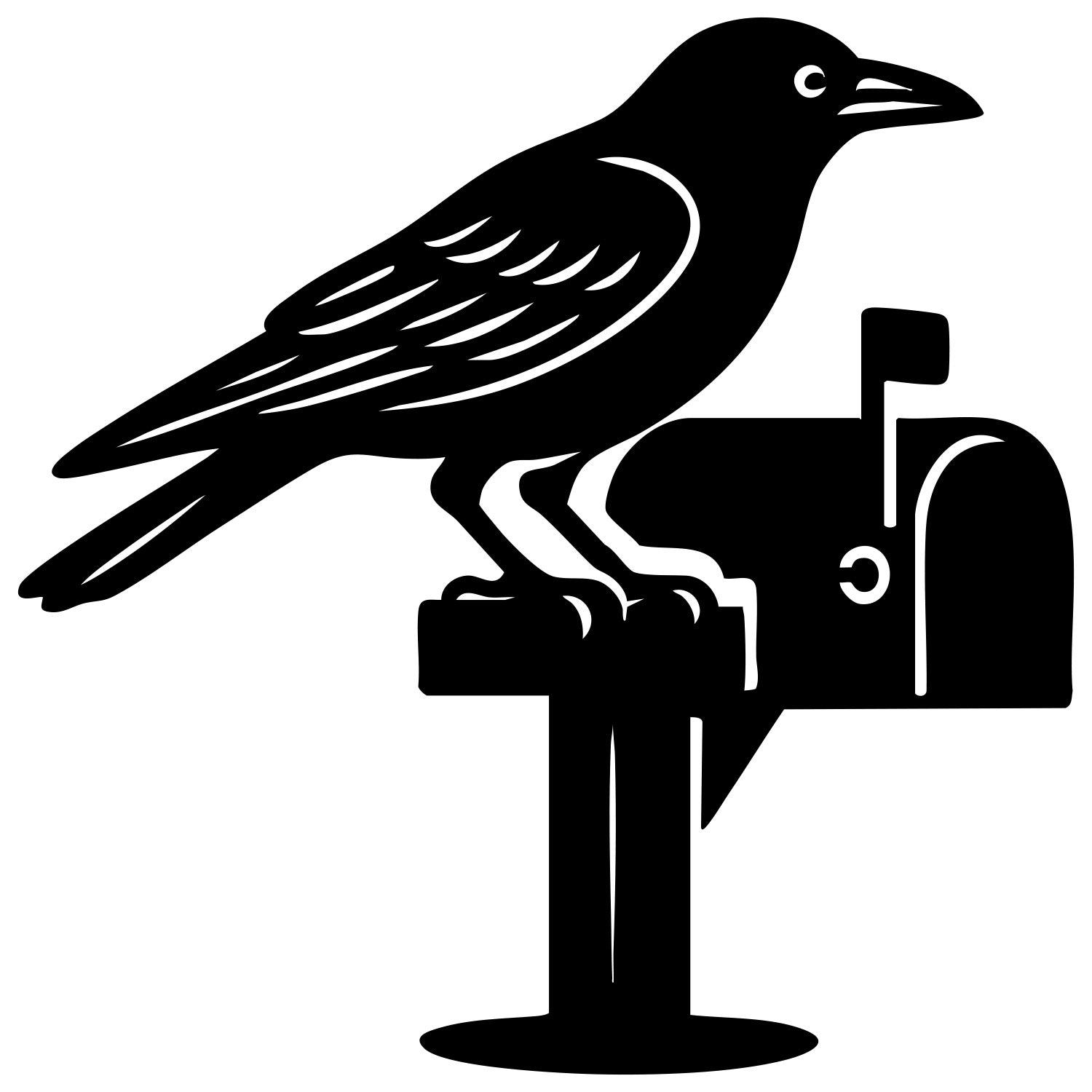 American Crow DXF File – CNC Cutting Design | ABCROW246