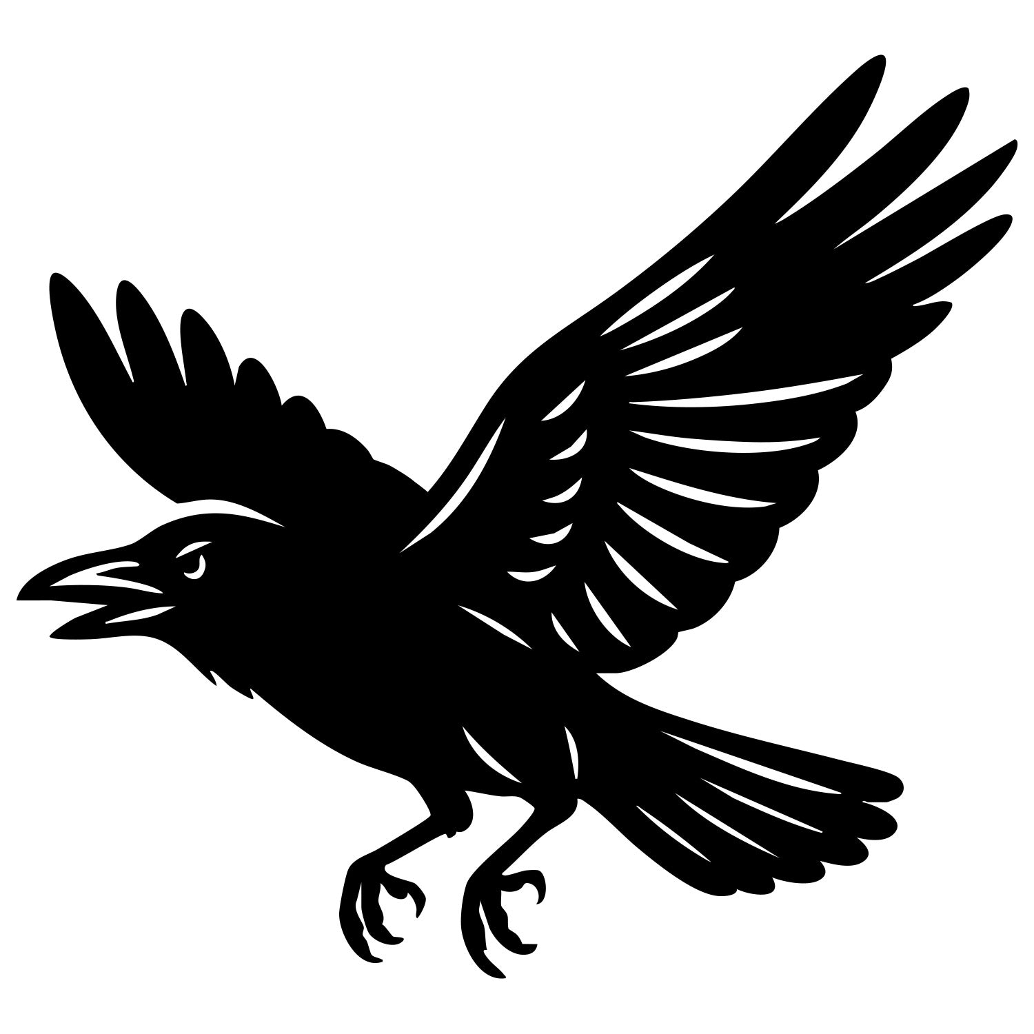 American Crow DXF File – CNC Cutting Design | ABCROW247