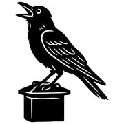 American Crow DXF File – CNC Cutting Design | ABCROW256
