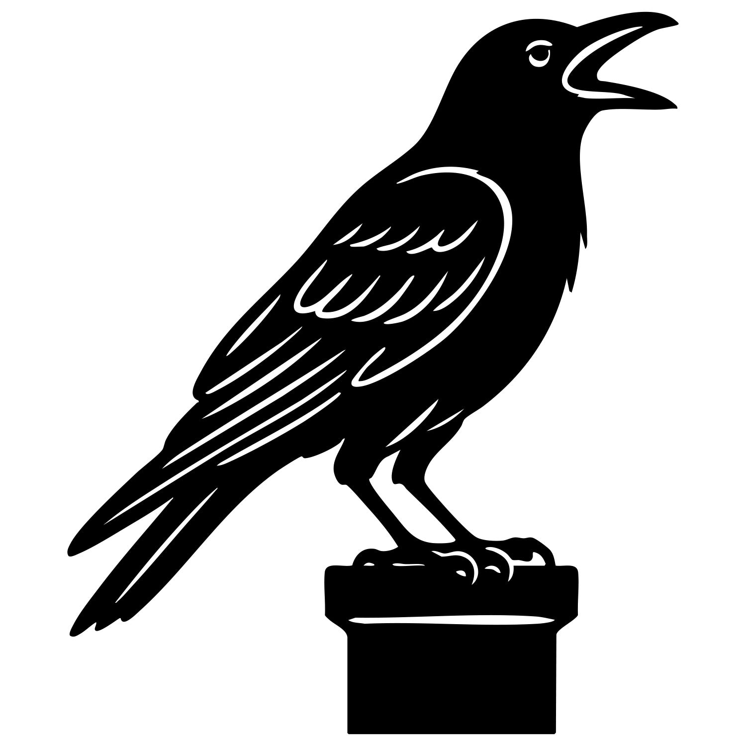 American Crow DXF File – CNC Cutting Design | ABCROW257