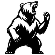 Angry Grizzly Bear DXF File – CNC Cutting Design | AWBEAR117
