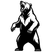 Angry Grizzly Bear DXF File – CNC Cutting Design | AWBEAR118