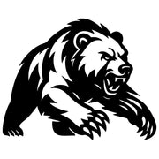 Angry Grizzly Bear DXF File – CNC Cutting Design | AWBEAR130