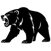 Angry Grizzly Bear DXF File – CNC Cutting Design | AWBEAR133