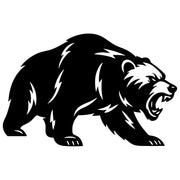 Angry Grizzly Bear DXF File – CNC Cutting Design | AWBEAR137