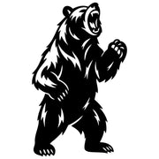 Angry Grizzly Bear DXF File – CNC Cutting Design | AWBEAR14