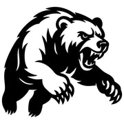 Angry Grizzly Bear DXF File – CNC Cutting Design | AWBEAR151