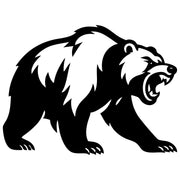 Angry Grizzly Bear DXF File – CNC Cutting Design | AWBEAR176