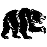 Angry Grizzly Bear DXF File – CNC Cutting Design | AWBEAR187