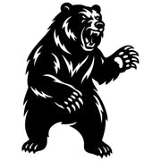 Angry Grizzly Bear DXF File – CNC Cutting Design | AWBEAR196