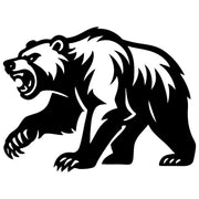 Angry Grizzly Bear DXF File – CNC Cutting Design | AWBEAR205