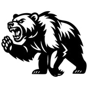 Angry Grizzly Bear DXF File – CNC Cutting Design | AWBEAR207