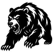 Angry Grizzly Bear DXF File – CNC Cutting Design | AWBEAR221