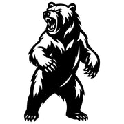 Angry Grizzly Bear DXF File – CNC Cutting Design | AWBEAR234
