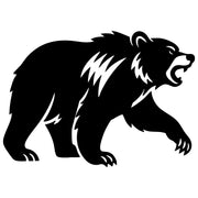 Angry Grizzly Bear DXF File – CNC Cutting Design | AWBEAR242