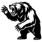 Angry Grizzly Bear DXF File – CNC Cutting Design | AWBEAR260