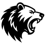 Angry Grizzly Bear Head DXF File – CNC Cutting Design | AWBEAR32