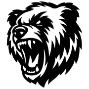 Angry Grizzly Bear Head DXF File – CNC Cutting Design | AWBEAR7