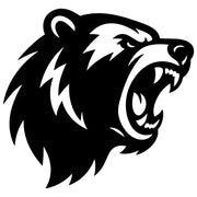 Angry Grizzly Bear Head DXF File – CNC Cutting Design | AWBEAR82