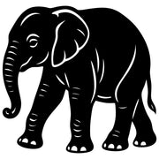 Baby Elephant DXF File – CNC Cutting Design | AWELEPHANT459