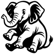 Baby Elephant DXF File – CNC Cutting Design | AWELEPHANT463