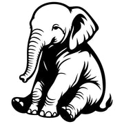 Baby Elephant DXF File – CNC Cutting Design | AWELEPHANT464