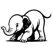 Baby Elephant DXF File – CNC Cutting Design | AWELEPHANT467
