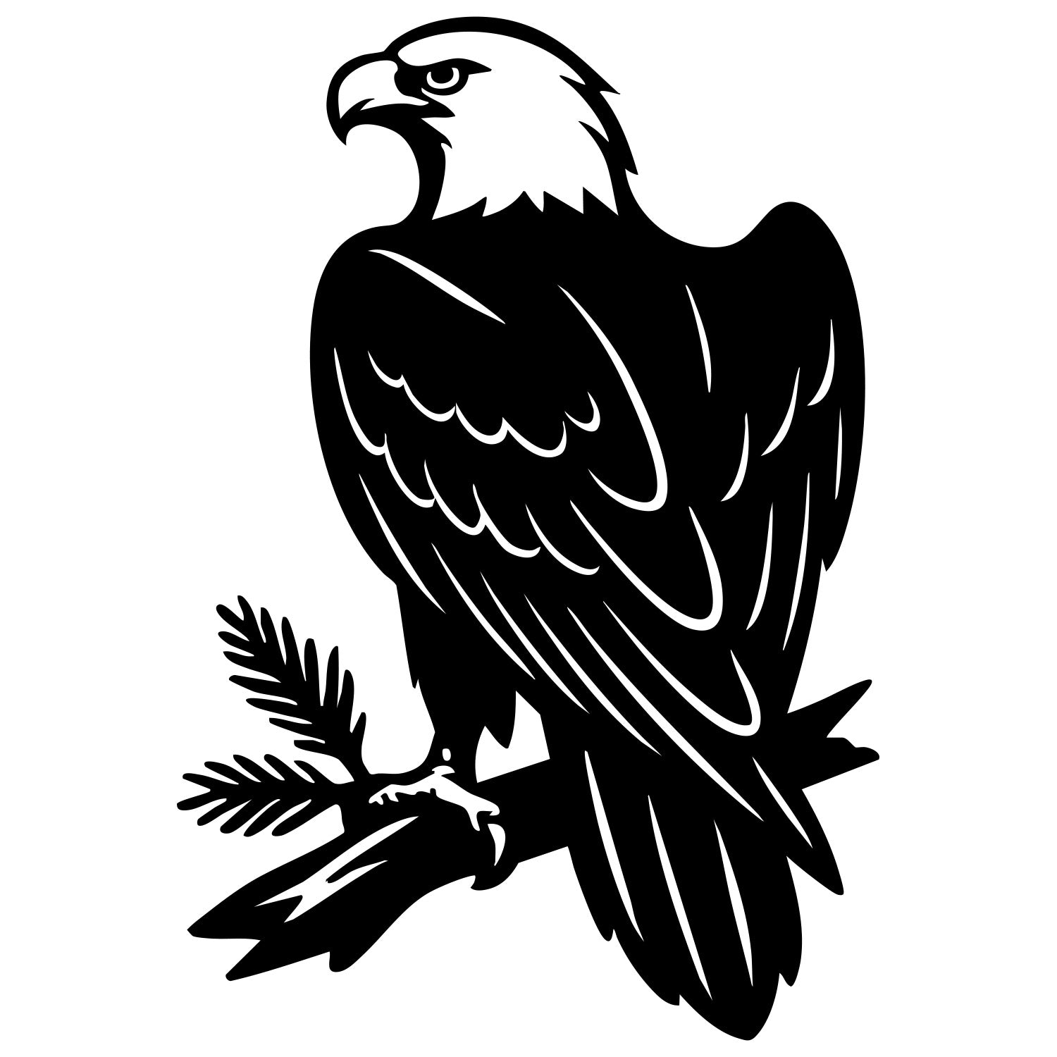 Bald Eagle DXF File – CNC Cutting Design | ABEAGLE146
