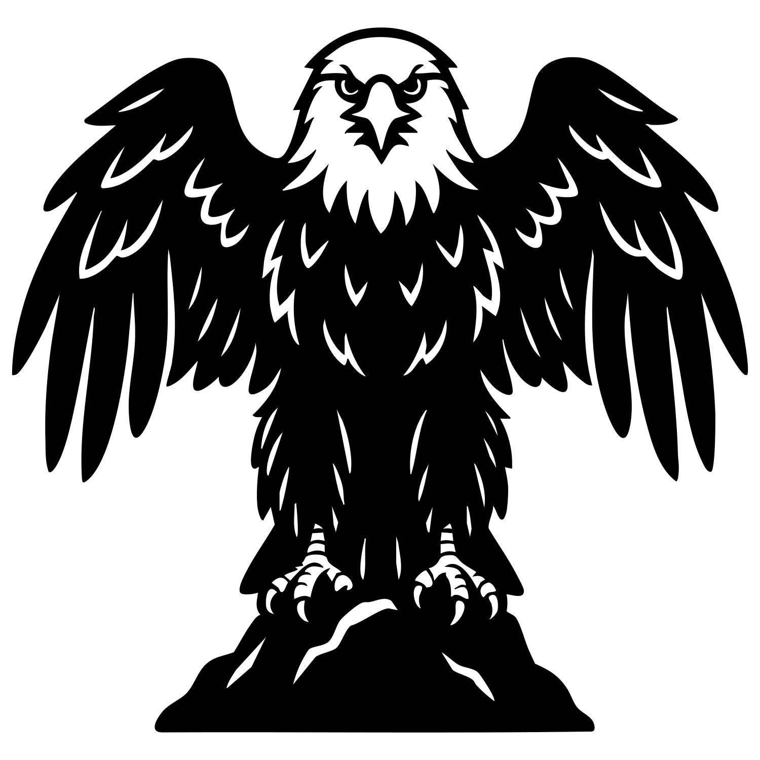 Bald Eagle DXF File – CNC Cutting Design | ABEAGLE165