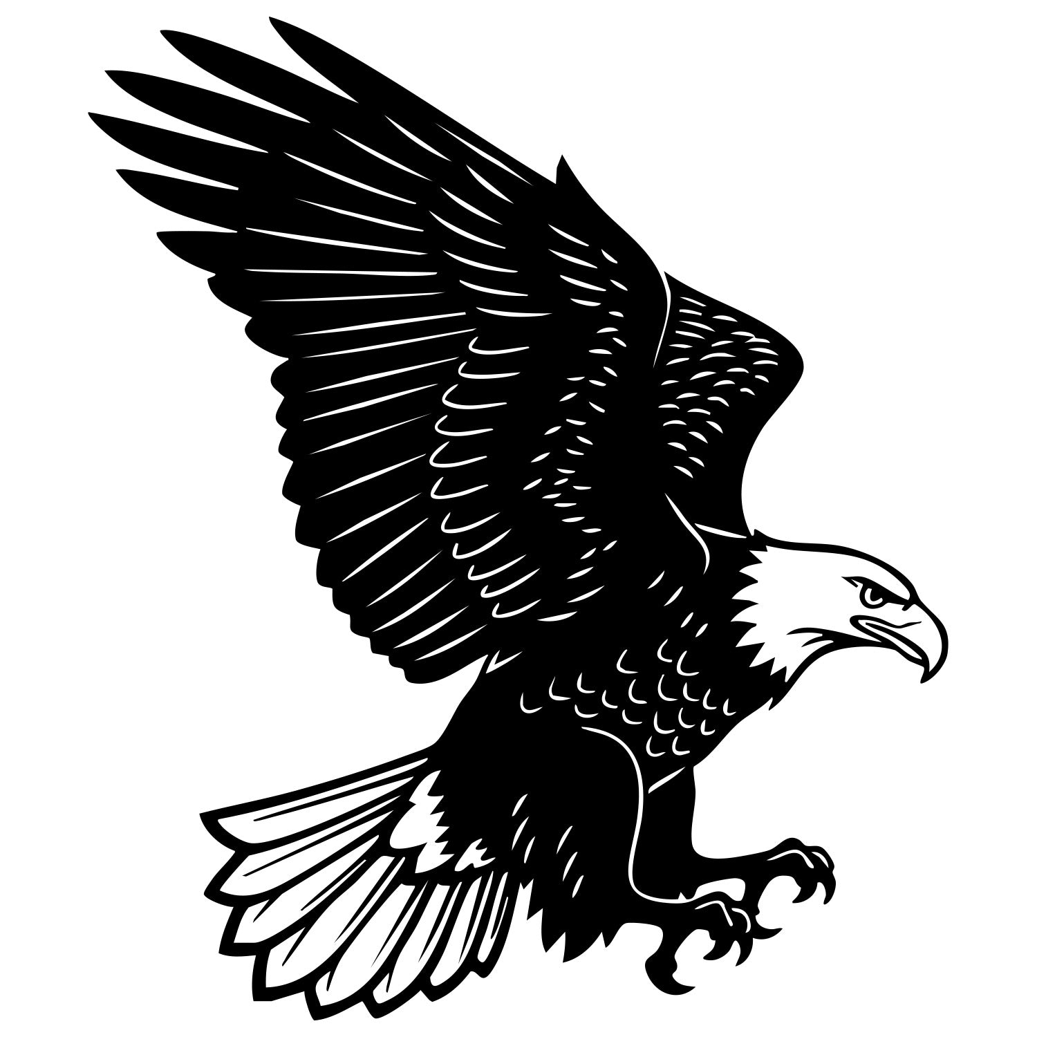 Bald Eagle DXF File – CNC Cutting Design | ABEAGLE39