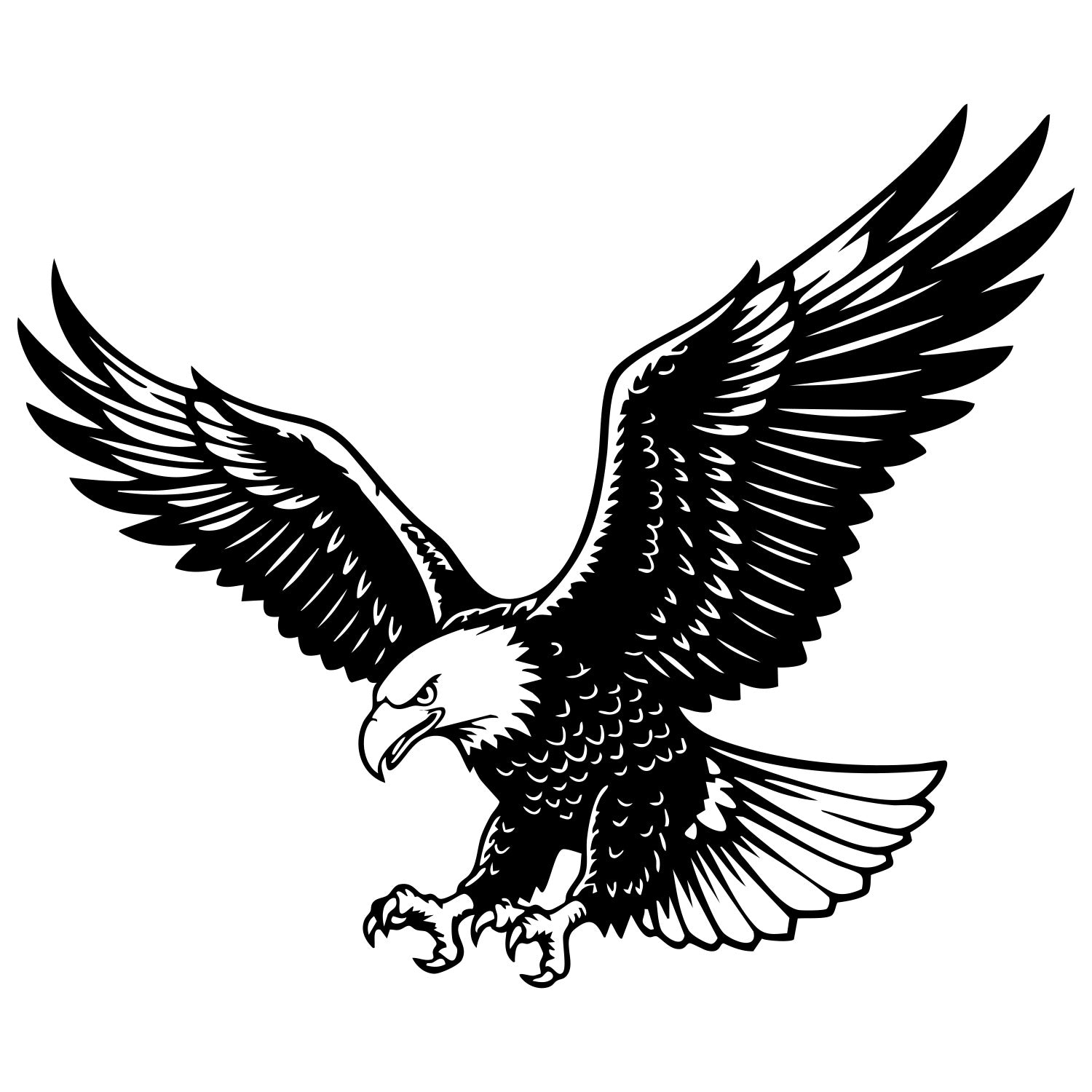 Bald Eagle DXF File – CNC Cutting Design | ABEAGLE40