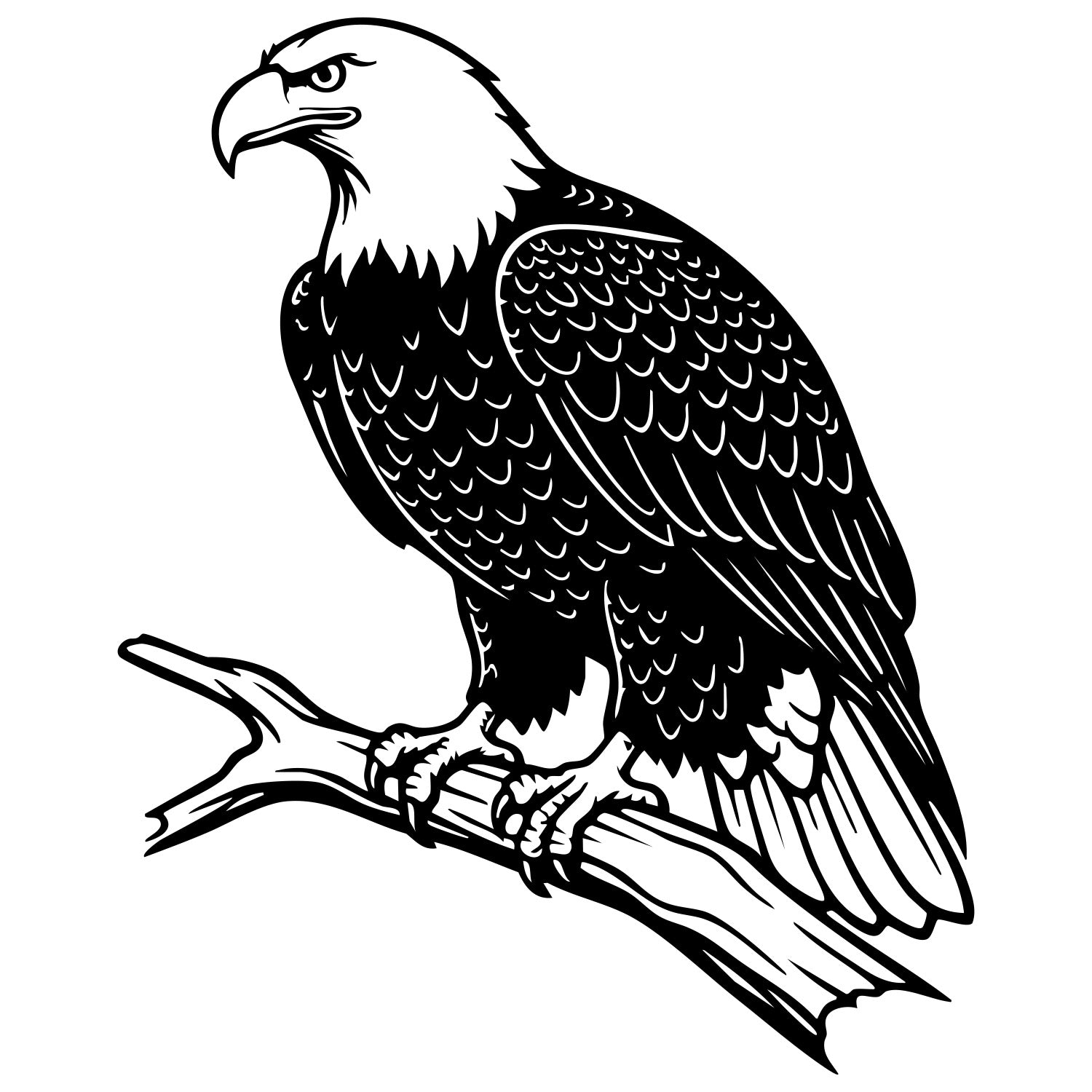 Bald Eagle DXF File – CNC Cutting Design | ABEAGLE41