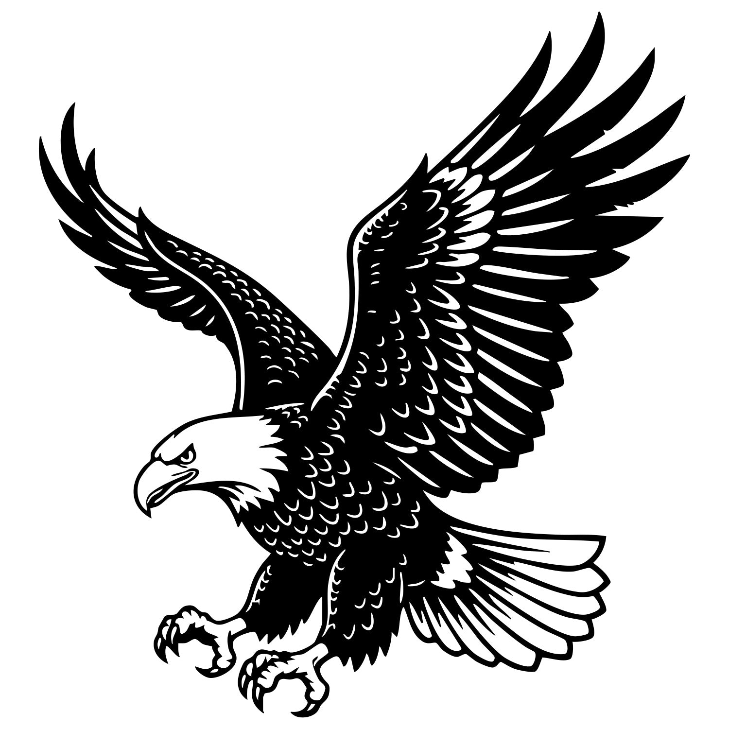 Bald Eagle DXF File – CNC Cutting Design | ABEAGLE42