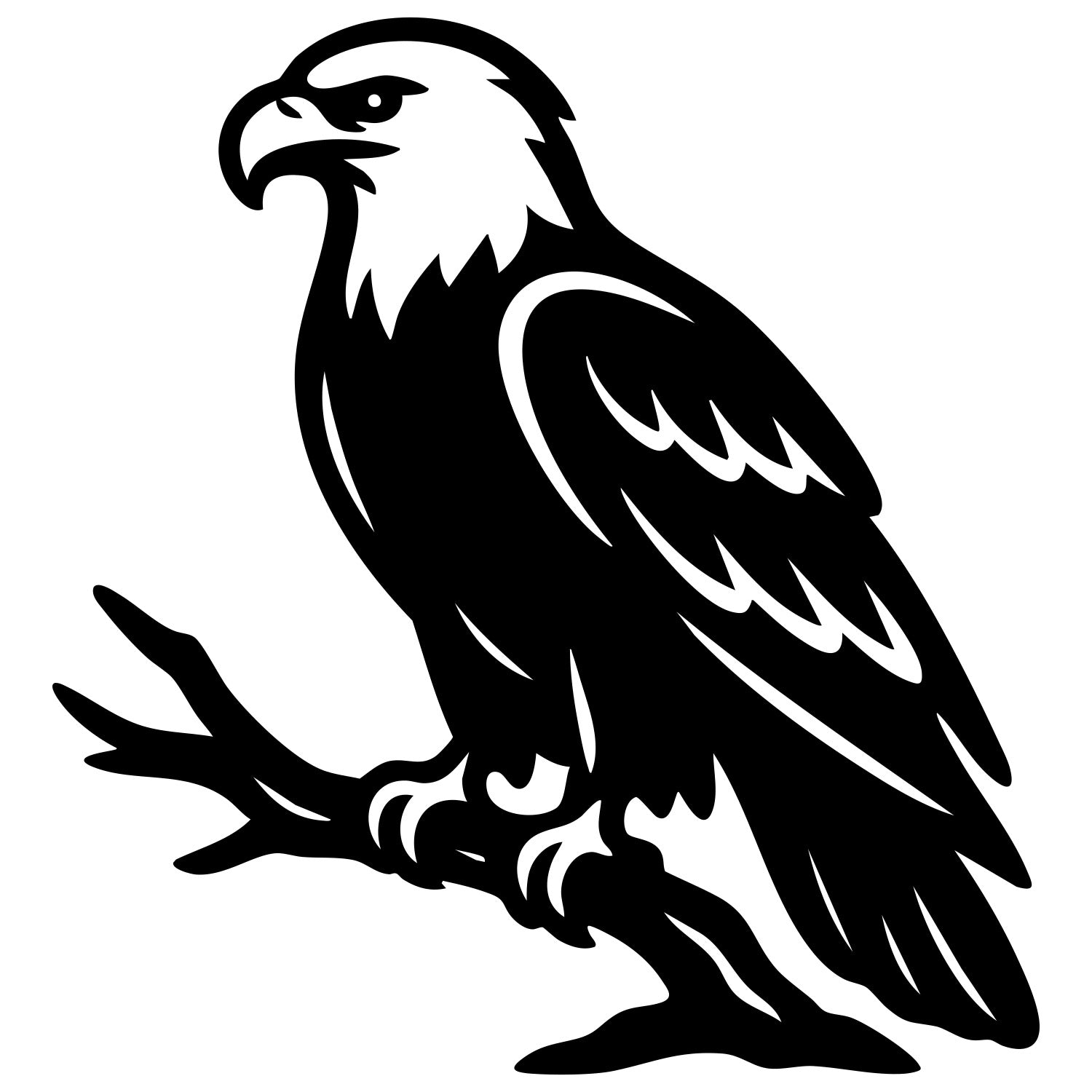 Bald Eagle DXF File – CNC Cutting Design | ABEAGLE77
