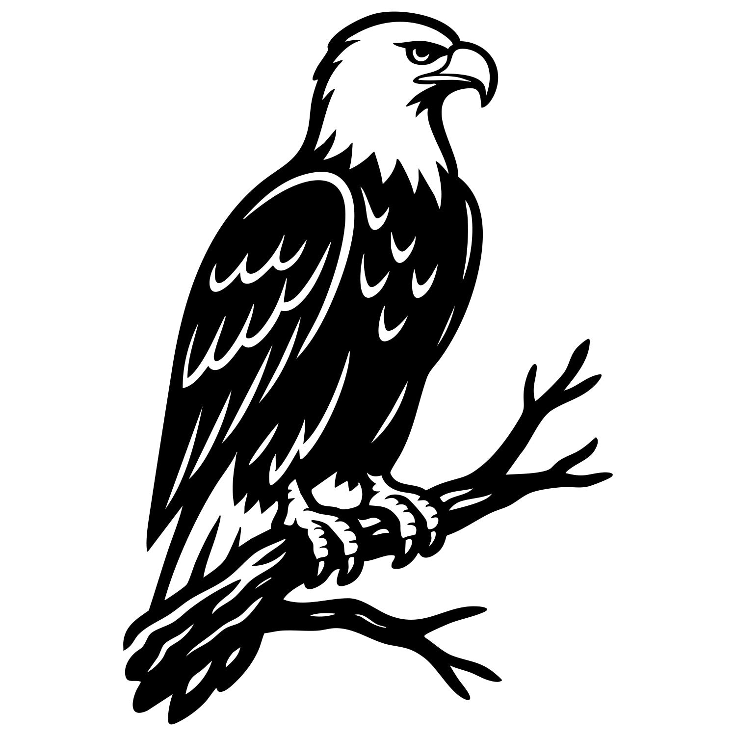 Bald Eagle DXF File – CNC Cutting Design | ABEAGLE80