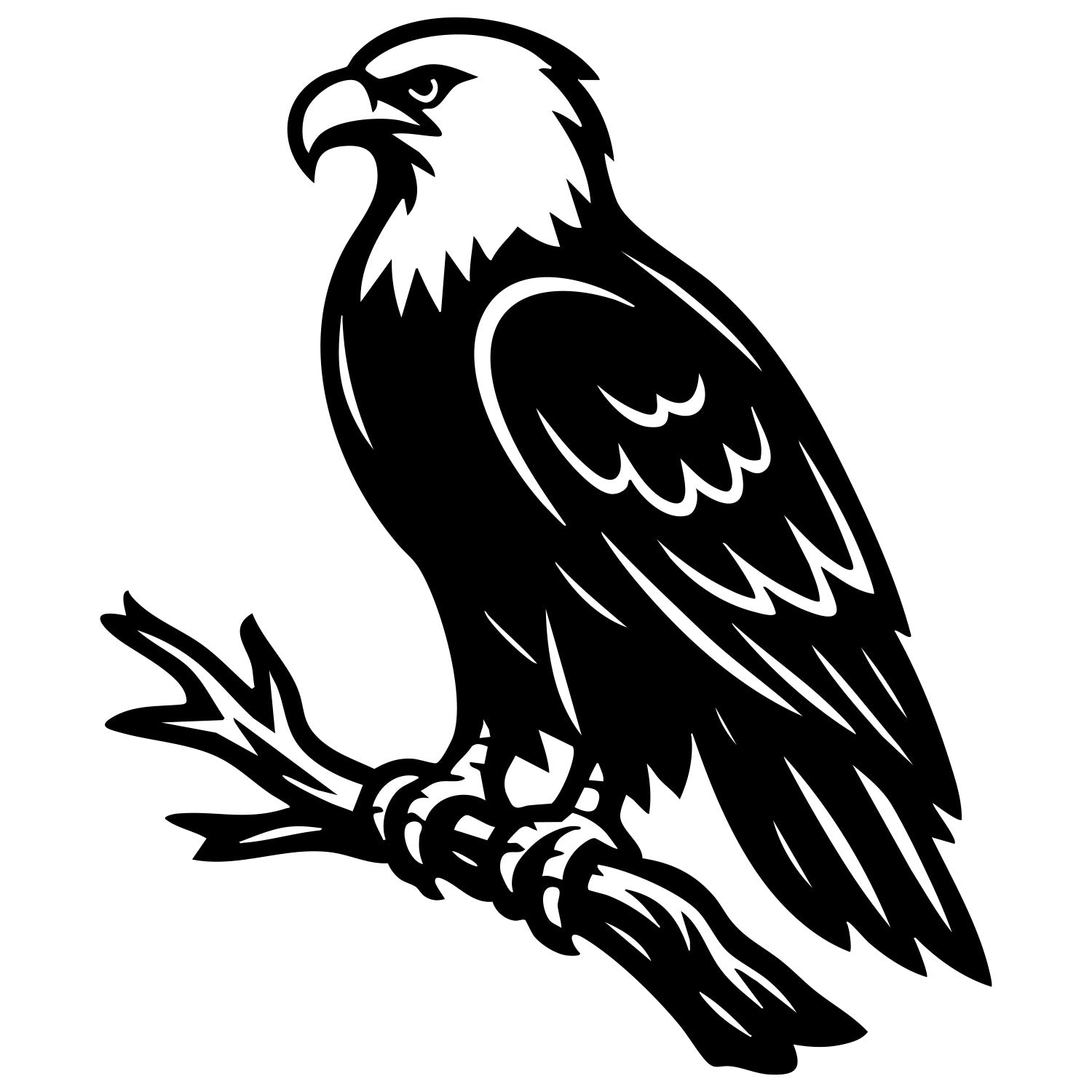Bald Eagle DXF File – CNC Cutting Design | ABEAGLE82