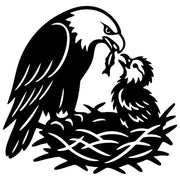 Bald Eagle Family DXF File – CNC Cutting Design | ABEAGLE174