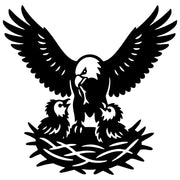 Bald Eagle Family DXF File – CNC Cutting Design | ABEAGLE175