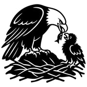 Bald Eagle Family DXF File – CNC Cutting Design | ABEAGLE176