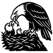 Bald Eagle Family DXF File – CNC Cutting Design | ABEAGLE181