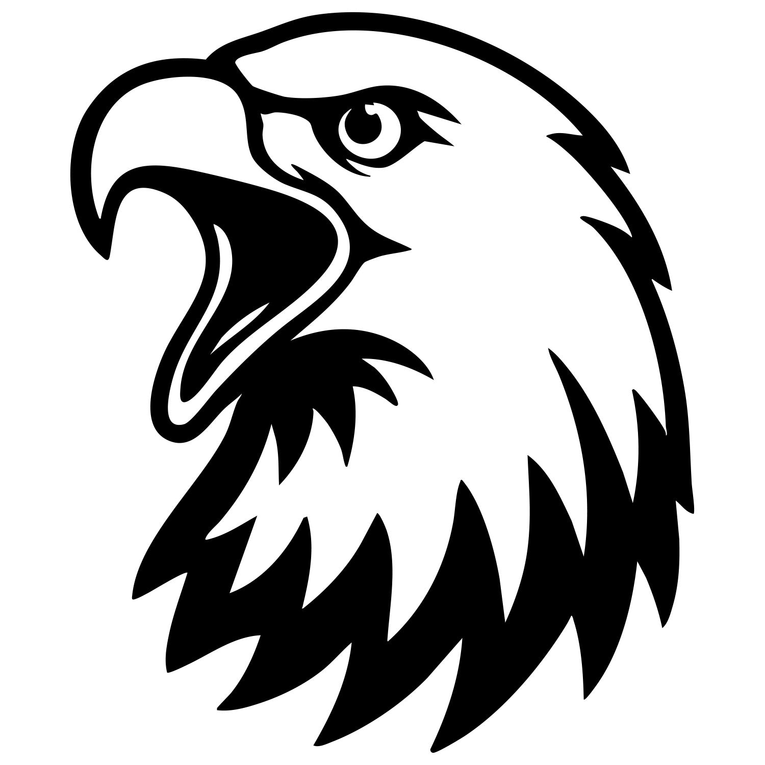 Bald Eagle Head DXF File – CNC Cutting Design | ABEAGLE116