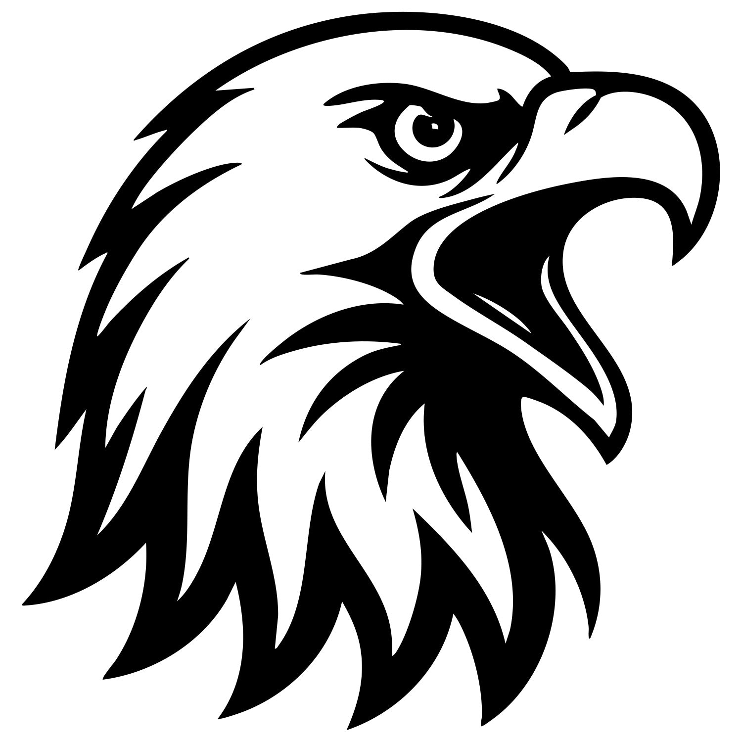 Bald Eagle Head DXF File – CNC Cutting Design | ABEAGLE132