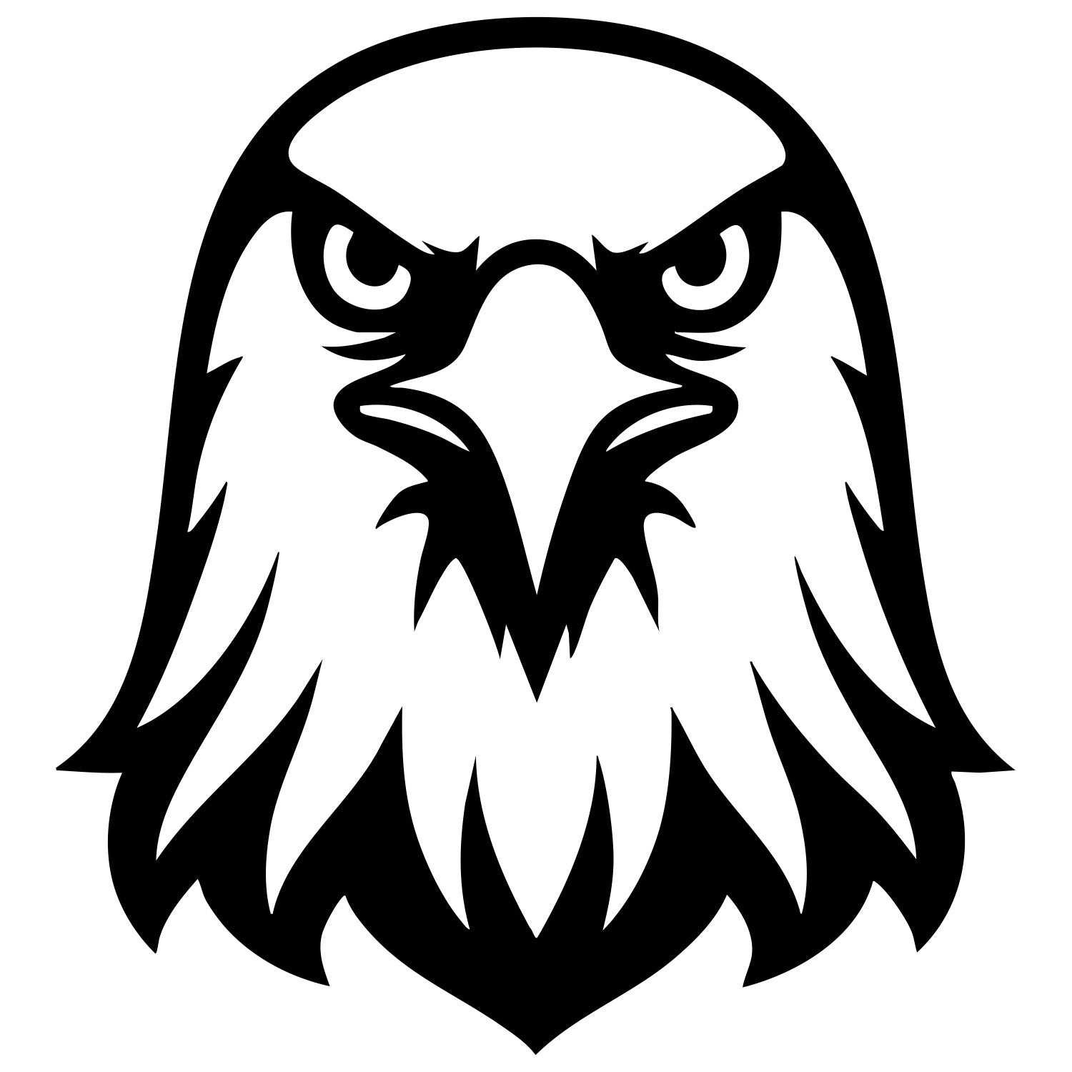 Bald Eagle Head DXF File – CNC Cutting Design | ABEAGLE134
