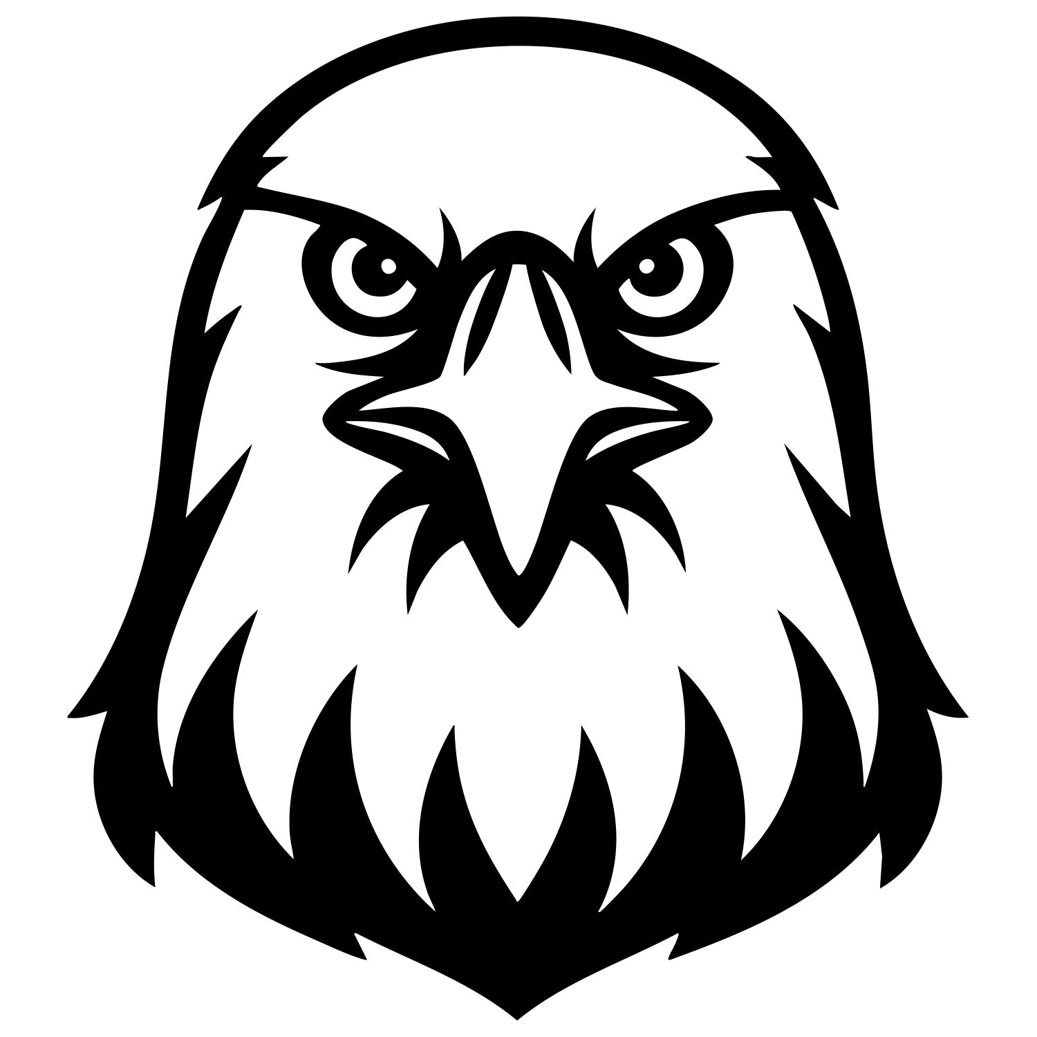Bald Eagle Head DXF File – CNC Cutting Design | ABEAGLE135
