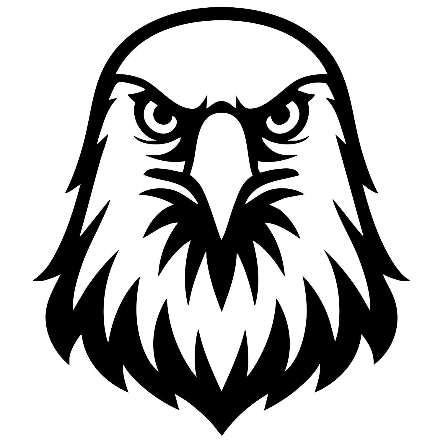Bald Eagle Head DXF File – CNC Cutting Design | ABEAGLE136