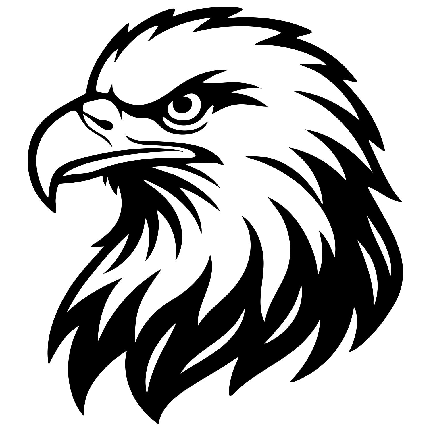 Bald Eagle Head DXF File – CNC Cutting Design | ABEAGLE168