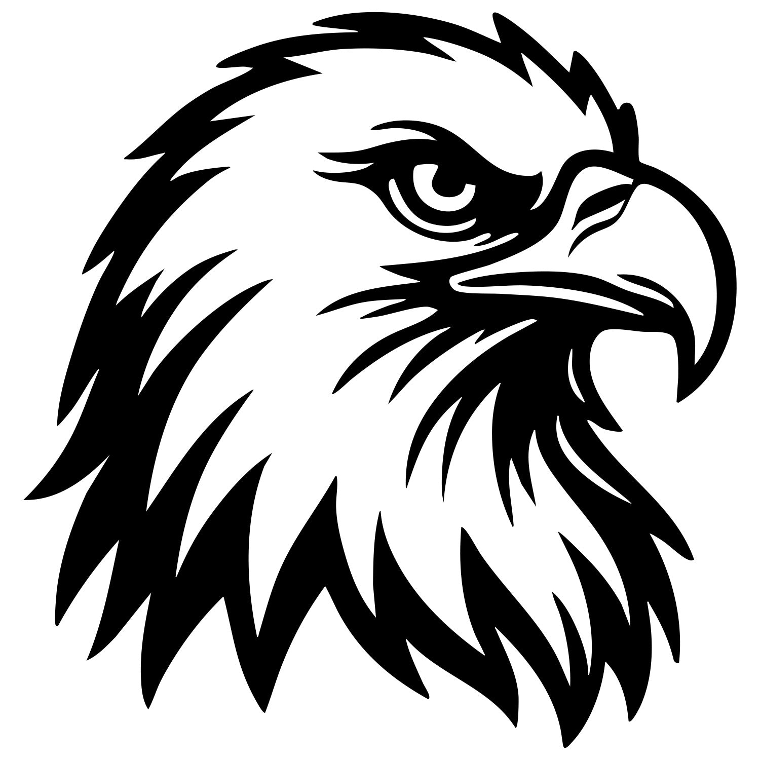Bald Eagle Head DXF File – CNC Cutting Design | ABEAGLE169
