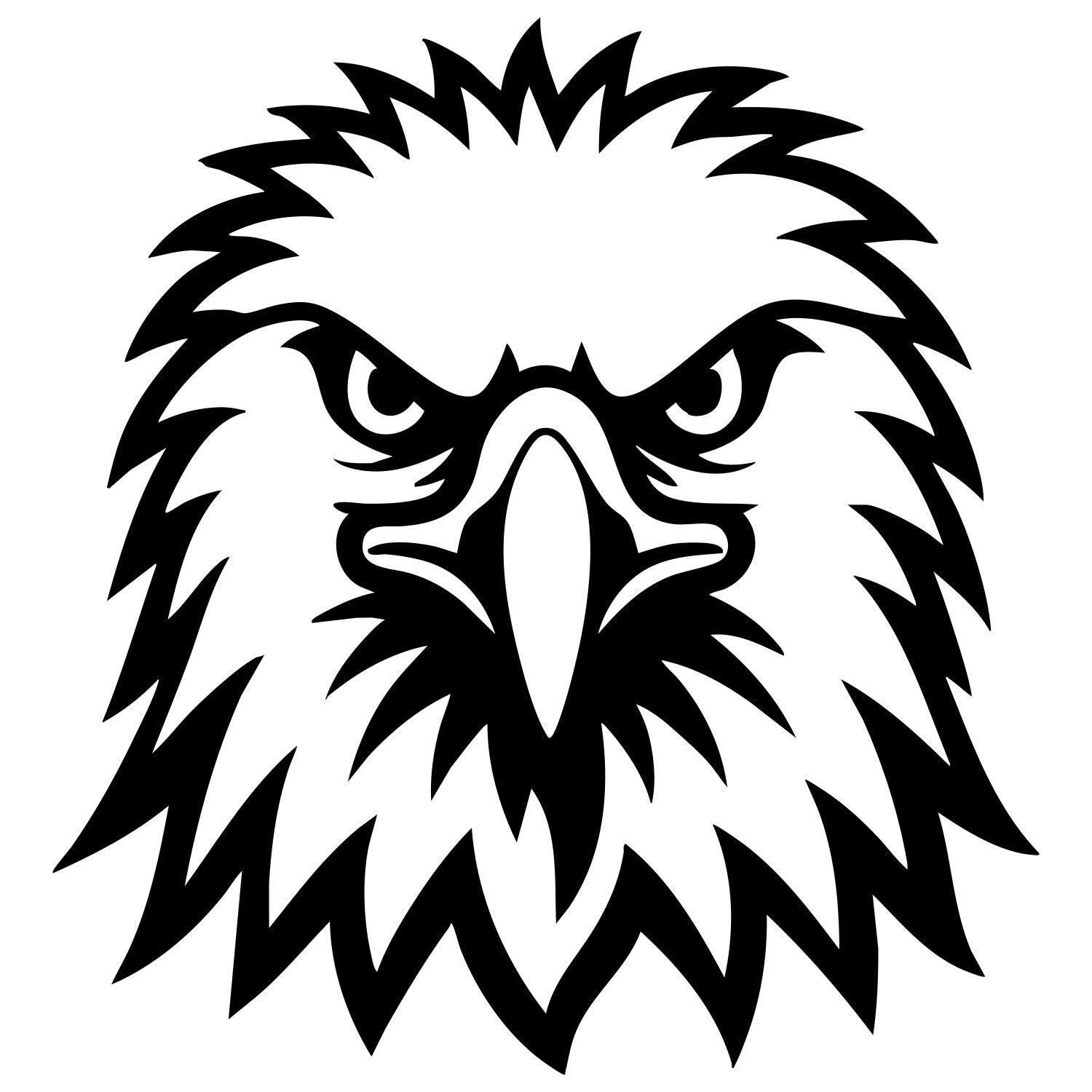 Bald Eagle Head DXF File – CNC Cutting Design | ABEAGLE170