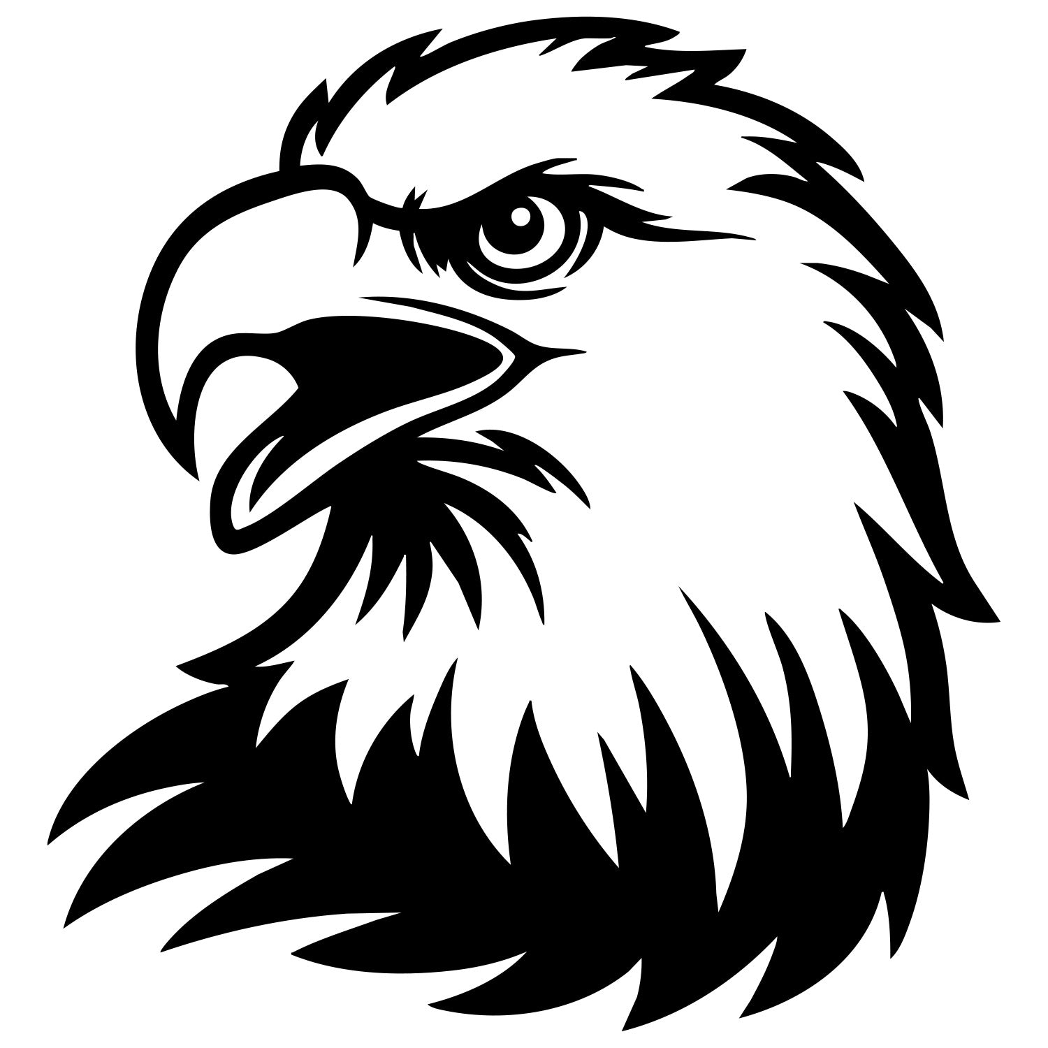 Bald Eagle Head DXF File – CNC Cutting Design | ABEAGLE172