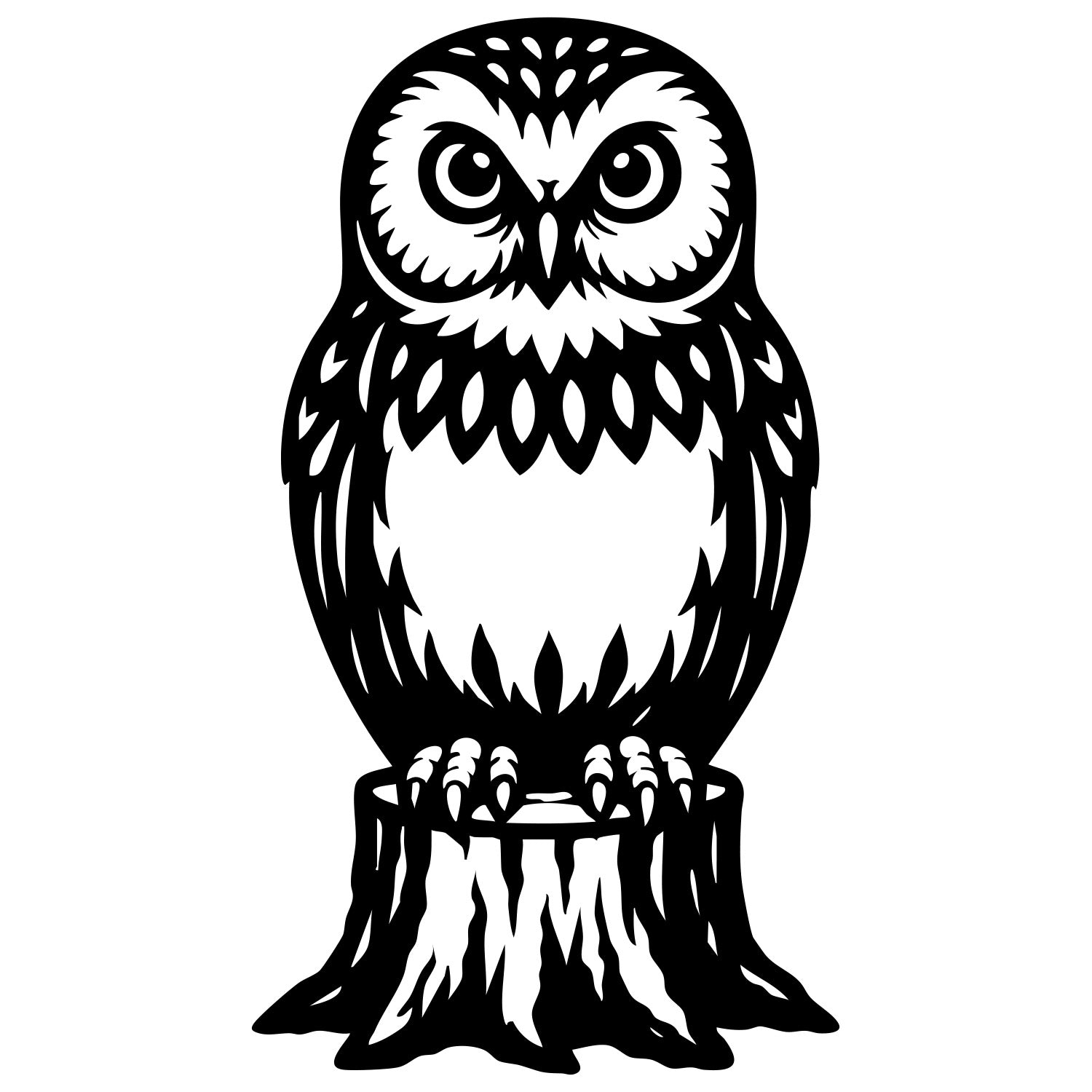 Boreal Owl DXF File – CNC Cutting Design | ABOWL29
